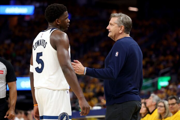 “Lagged behind a little bit” – Chris Finch dissects Anthony Edwards’ passive first half display in T’Wolves’ brutal game 4 loss