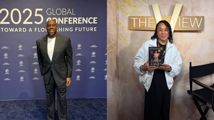 Magic Johnson moved by special gift from Dawn Staley as he shares heartfelt note: “Keep blessing the world”