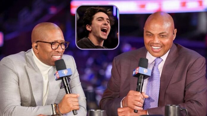 Watch: Charles Barkley and Kenny Smith seemingly ignore Kylie Jenner as they meet her BF Timothee Chalamet