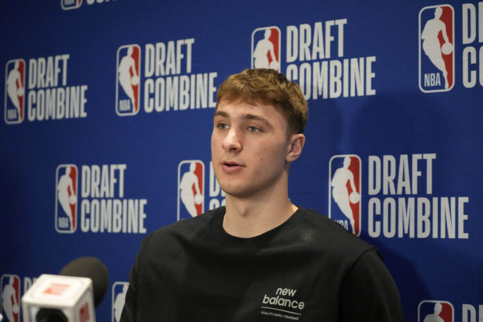 “Jayson Tatum to Mavs confirmed” – NBA fans spiral as Cooper Flagg draws attention from Celtics at draft combine
