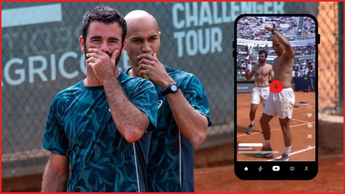 WATCH: Italian Open finalists Sadio Doumbia & Fabien Reboul take off their shirts in unexpected celebration, drive fans crazy