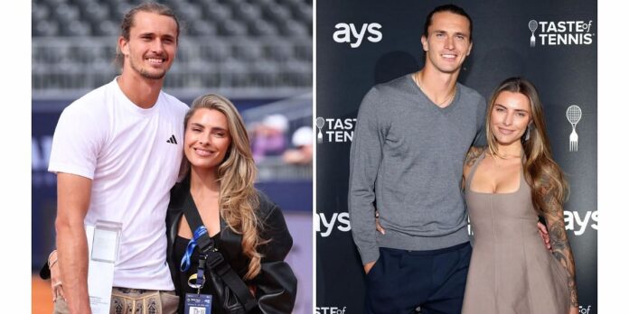 Alexander Zverev’s girlfriend Sophia shares 3-word message as she jets off after brief reunion with German at Hamburg Open