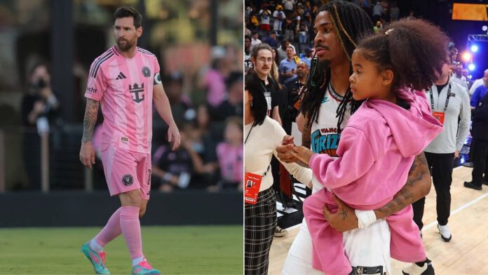 Ja Morant’s daughter, Kaari, beams with joy after meeting $850M MLS star Lionel Messi 