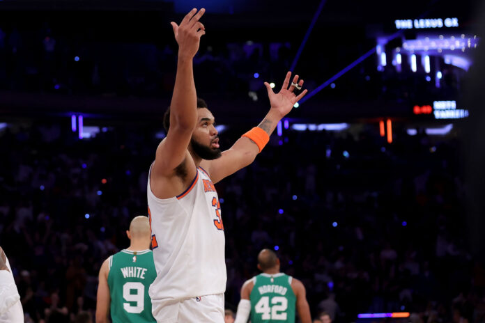 Karl-Anthony Towns delivers savage dig at Celtics as he turns heads with Jordyn Woods at Yankees game