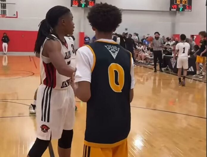 Gilbert Arenas’ wife Melli Monaco is one proud stepmom as Aloni Arenas’ soars for first in-game dunk: “He’s 13 y’all”