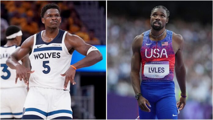 Noah Lyles brings up Anthony Edwards while revealing origin of infamous ‘world champions of what’ diss aimed at NBA players