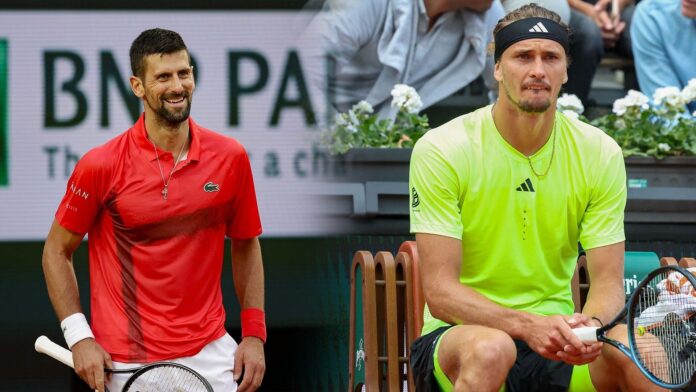 Novak Djokovic jokingly accuses Alexander Zverev of “spying” on him under the guise of seeing PSG’s Champions League trophy