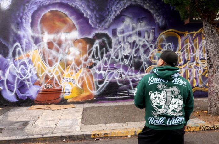 “Either Celtics or LeFraud fans”: Fans stunned as Kobe and Gigi Bryant’s mural vandalized for the second time in weeks