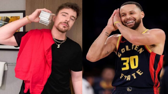 Steph Curry surprises son Canon with MrBeast gesture in wholehearted BTS clip