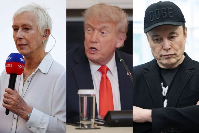 Martina Navratilova drops 3-word reaction to Elon Musk’s ‘big bomb’ linking Donald Trump to Jeffrey Epstein