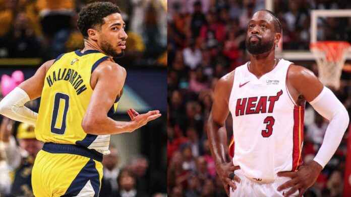 Watch: Dwyane Wade jumps out of his chair and goes wild after Tyrese Haliburton’s cold-blooded game-winner