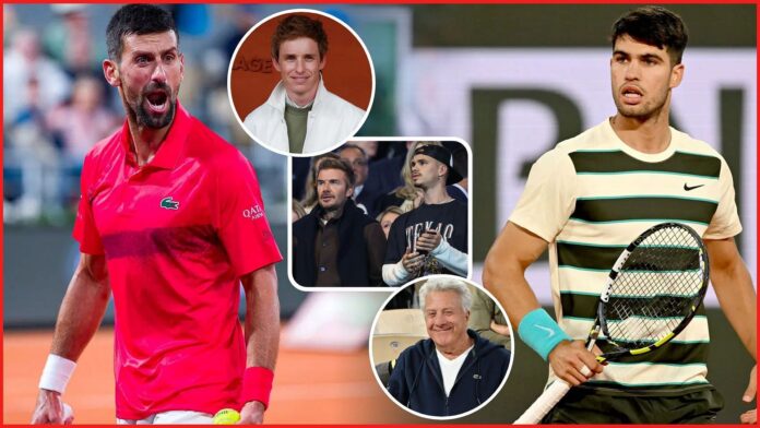 Eddie Redmayne, David Beckham’s son Romeo, Dustin Hoffman & others light up French Open for men’s SF ft. Carlos Alcaraz, Novak Djokovic