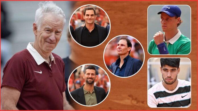 John McEnroe boldly claims Federer, Nadal, and Djokovic’s Grand Slam tallies won’t be matched by Carlos Alcaraz and Jannik Sinner 