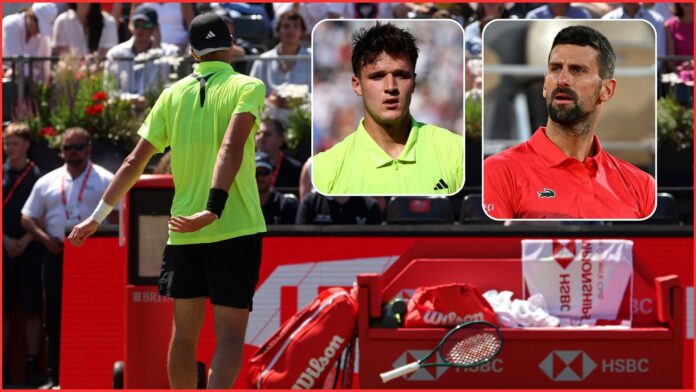 “Imagine if Novak Djokovic did this” – Fans furious after Jakub Mensik escapes disqualification at Queen’s Club despite throwing racket into stands