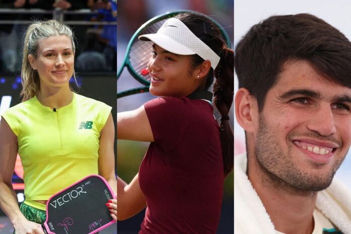 Eugenie Bouchard gives honest reaction to Carlos Alcaraz-Emma Raducanu craze after Brit supports Spaniard at Queen’s Club