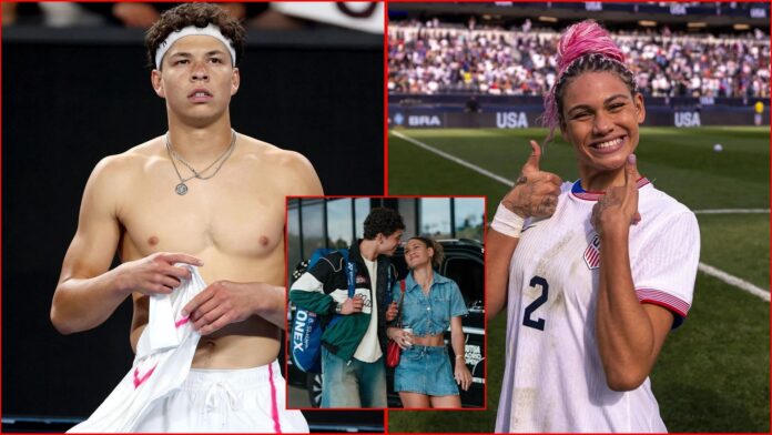 WATCH: Shirtless Ben Shelton impresses girlfriend Trinity Rodman with his soccer skills at Mallorca Championships 2025