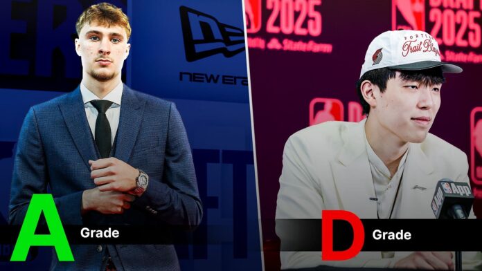 2025 NBA Draft grades: Hansen Yang gets a D and Cooper Flagg gets an A amid huge surprises. 