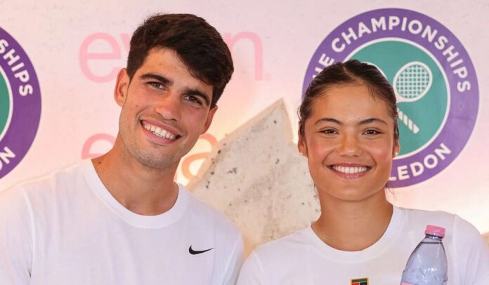 Amid widespread romance rumors, Carlos Alcaraz & Emma Raducanu spotted together at Wimbledon ahead of US Open partnership