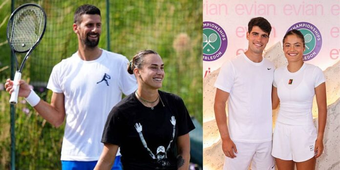 “As annoying as Carlos Alcaraz & Emma Raducanu” – Fans ‘pressed’ over Novak Djokovic & Aryna Sabalenka’s back-to-back hilarious Wimbledon interactions