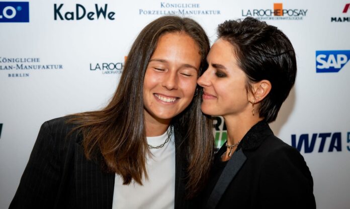 After giving up Russian nationality, openly gay tennis star Daria Kasatkina joins fiancée Natalia to show public support for LGBTQ+ community