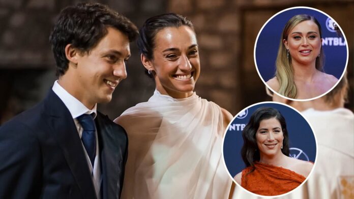 “Long live love” – Paula Badosa, Garbine Muguruza & tennis world wish Caroline Garcia & her husband Borja well after duo’s intimate wedding ceremony