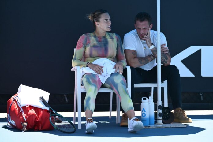 Aryna Sabalenka’s boyfriend Georgios reacts as Belarusian soaks up the sun in chic swimwear during relaxing getaway