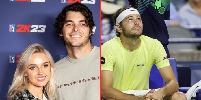 Taylor Fritz’s influencer girlfriend Morgan Riddle pokes fun at bizarre scenes at Canadian Open during rain stoppage in American’s 2R win