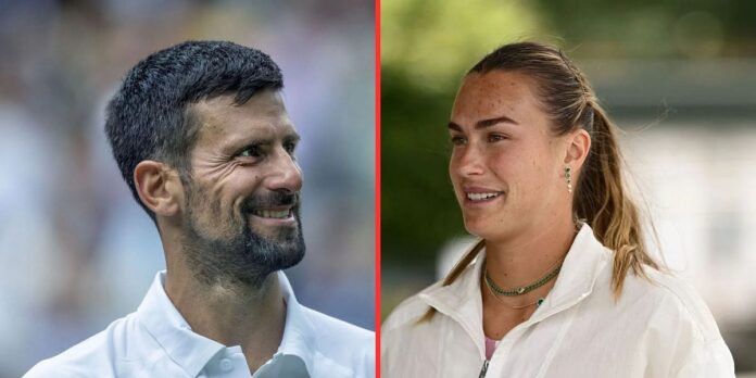 Novak Djokovic teases Aryna Sabalenka as Serb shows off old stylish photoshoot amid duo’s Canadian Open absence
