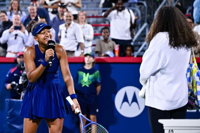 WATCH: Naomi Osaka stops her best friend from escaping the spotlight as she leads the crowd in singing ‘happy birthday’ at Canadian Open