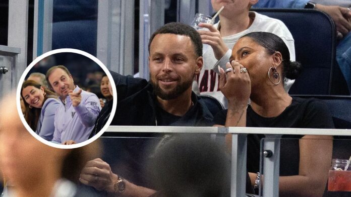 “Get my husband some help”: Warriors fans drop hilarious guesses on Steph Curry’s wife Ayesha Curry’s conversation with Joe Lacob 