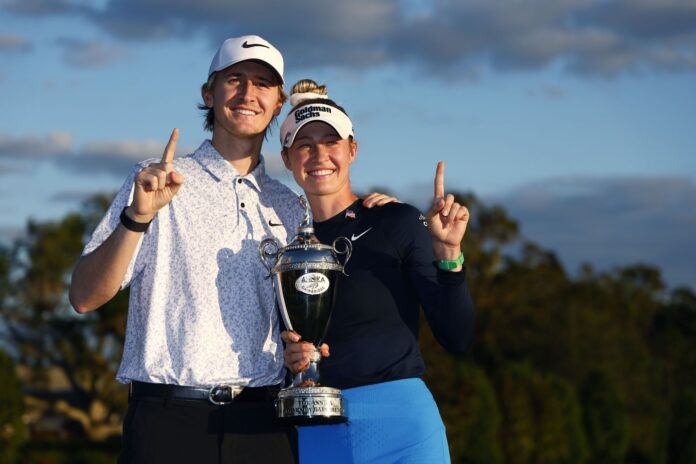 Sebastian Korda’s sister Nelly Korda makes fun of her brother’s golfing skills amid injury recovery ahead of US Open