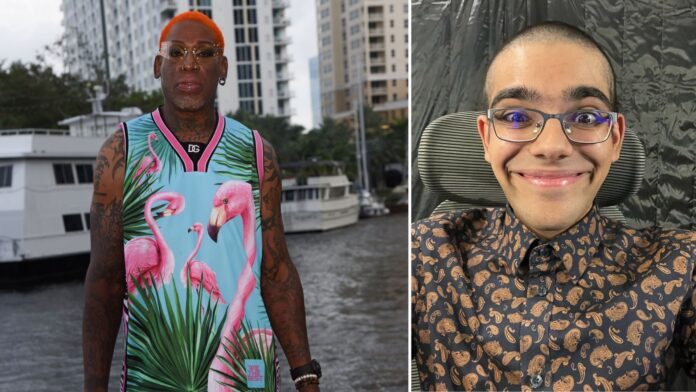 “Love when you get them light-skinned Black b***h”: Dennis Rodman seemingly pushes streamer NEON into awkward spot by forcing hand around girlfriend
