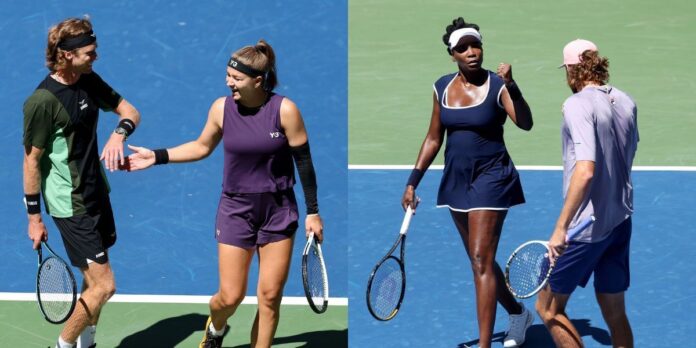 Karolina Muchova calls US Open mixed doubles an ‘exhibition’ in strange moment after beating Venus Williams & Reilly Opelka with partner Andrey Rublev