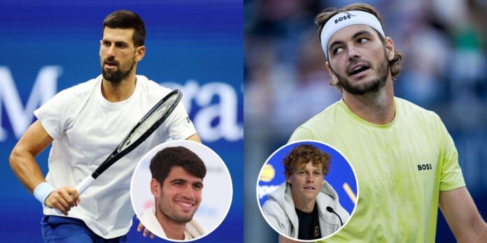 “You are beyond disrespectful” – Fans annoyed as Taylor Fritz subbed for Novak Djokovic in ‘rude’ US Open graphic ft. Carlos Alcaraz, Jannik Sinner