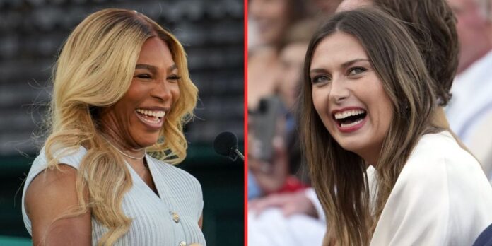 “I was just copying you” – Serena Williams teases Maria Sharapova about her loud grunt during surprise appearance at Russian’s HOF induction