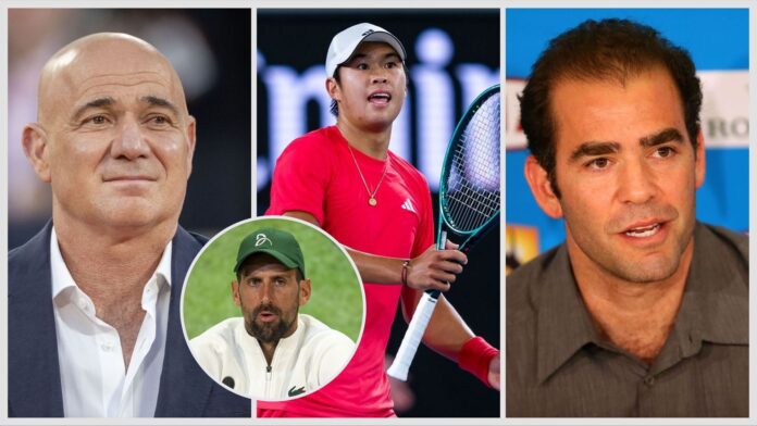 Pete Sampras & Andre Agassi’s ex-rival now helping bring down Novak Djokovic at US Open after joining opponent Learner Tien’s team in NYC