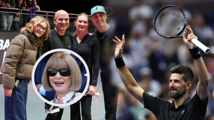 Andre Agassi and Steffi Graf’s daughter Jaz delights in meeting fashion icon Anna Wintour at US Open after attending Novak Djokovic’s win