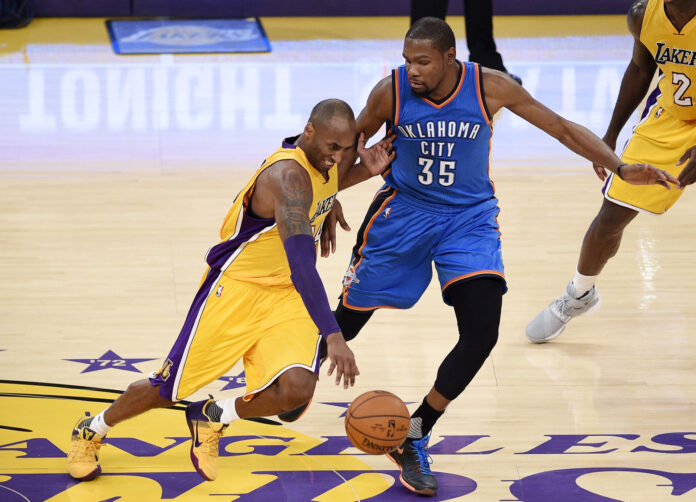 “Mamba is one of my idols” – Kevin Durant silences heckler by highlighting scoring dominance against Kobe Bryant 