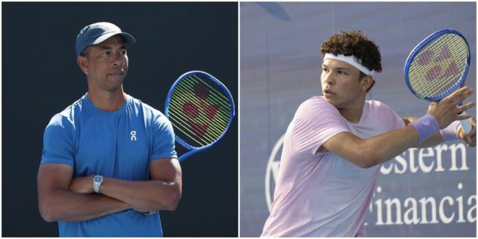 “It’s not fair” – Ben Shelton’s father Bryan jokes about getting beaten by American in career goals just months into his career