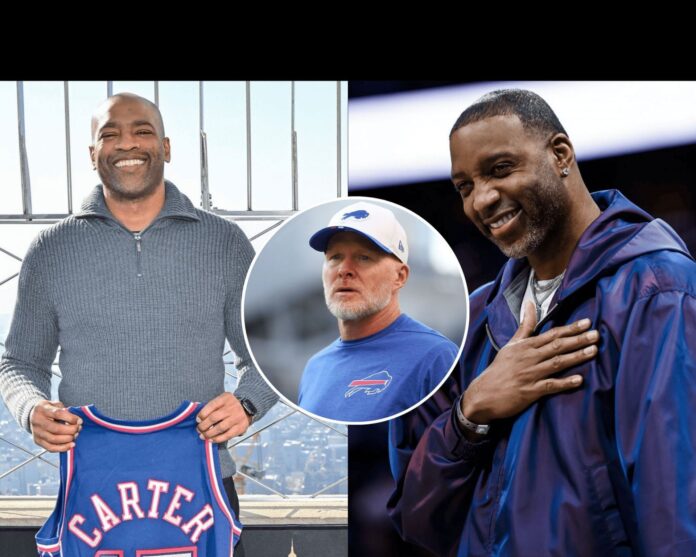 “Choker giving advice to chokers”: Fans are not holding back as Tracy McGrady and Vince Carter share game-changing wisdom with Buffalo Bills coach