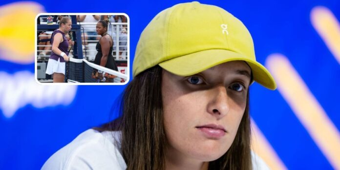 WATCH: Iga Swiatek gets bizarrely harassed by journalist for race privilege & ‘double standards’ after Townsend-Ostapenko drama at US Open