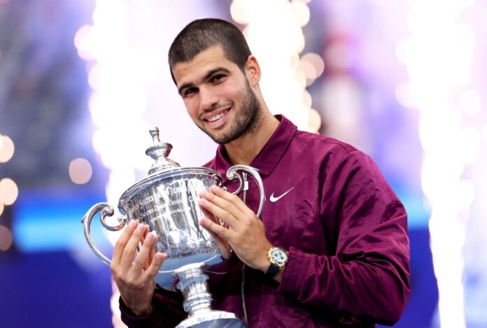 PICTURES: Carlos Alcaraz cuts stylish figure as he shows off luxury Rolex watch in US Open champion’s photoshoot