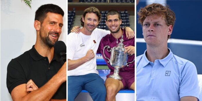 Carlos Alcaraz’s coach Juan Carlos Ferrero responds to Novak Djokovic’s desire for a 3rd player to challenge Jannik Sinner & Spaniard