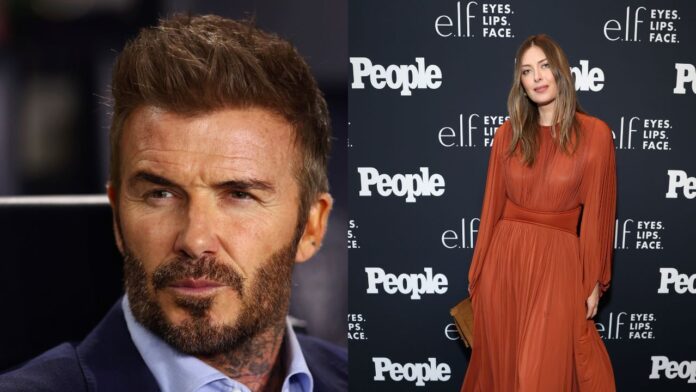 Maria Sharapova enjoys a drink with David Beckham during fun night out months after Wimbledon encounter
